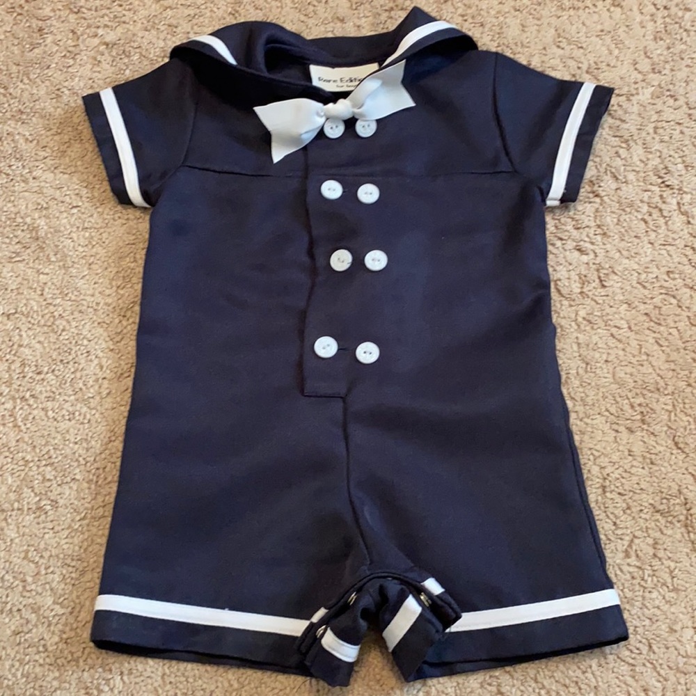 Baby boy Navy sailor outfit